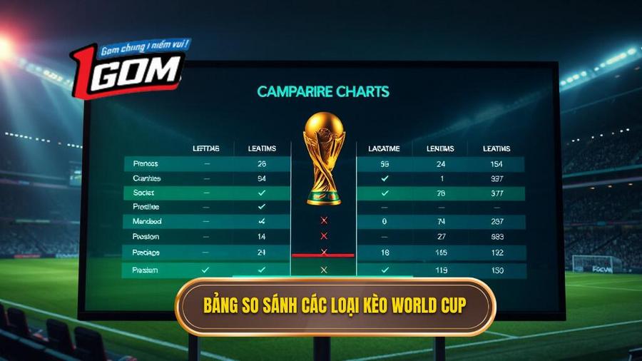 Bảng so sánh đặc điểm các loại kèo tại World Cup